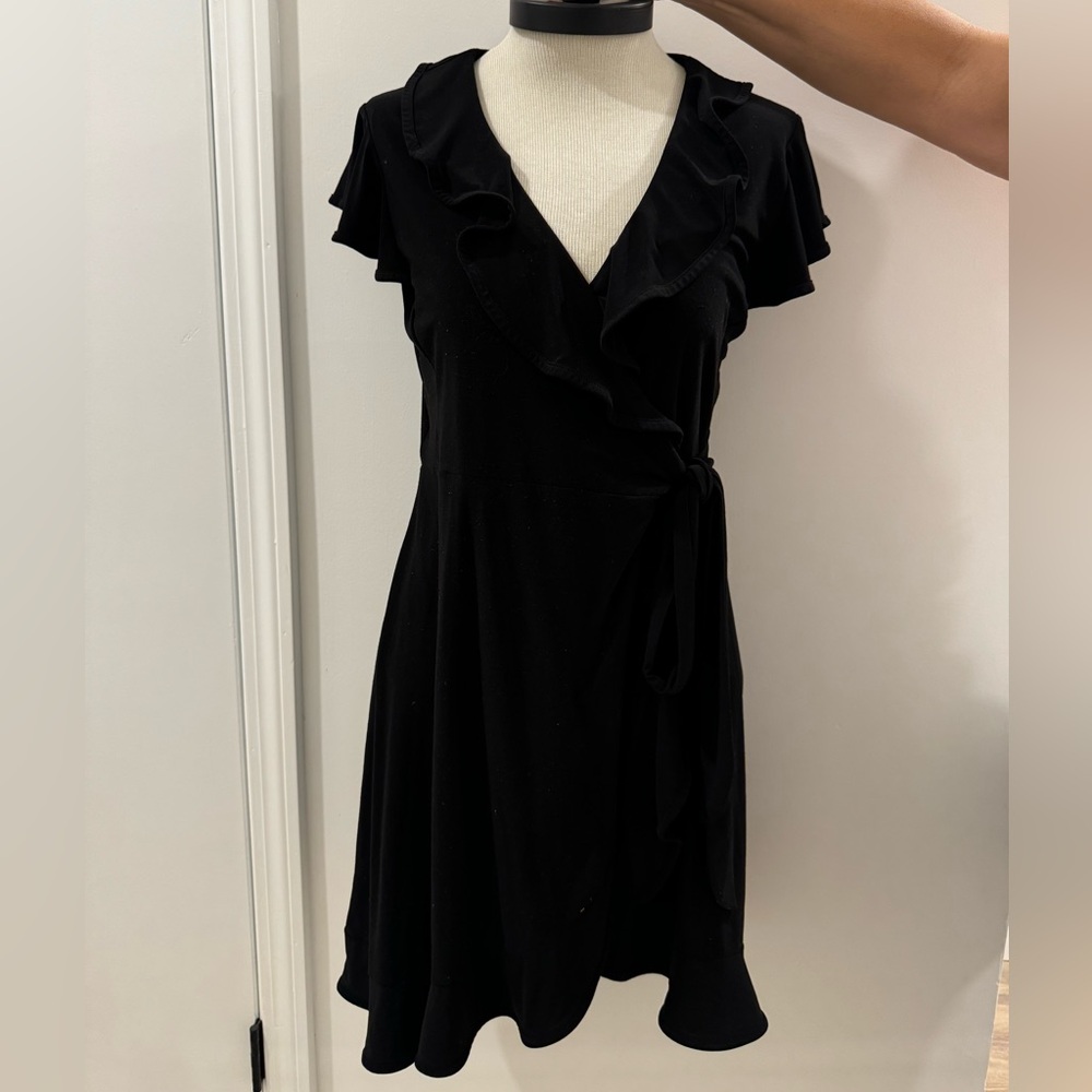 Black wrap dress